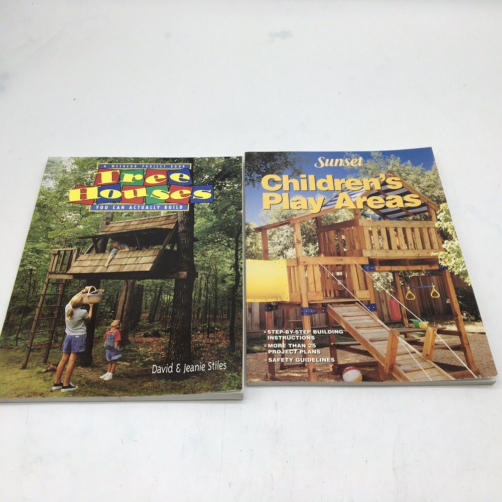 How To Build Tree Houses & Children’s Play Areas Lot Of 2 Books David Stiles